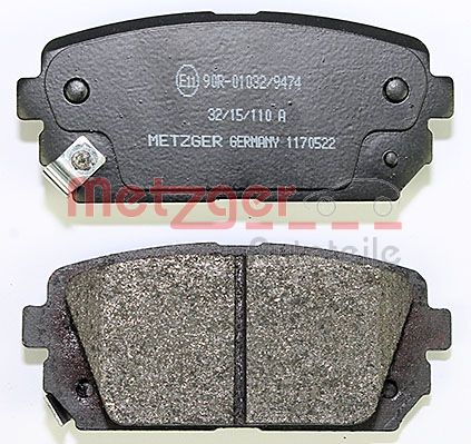 METZGER 1170522 Bremsbelagsatz, Scheibenbremse